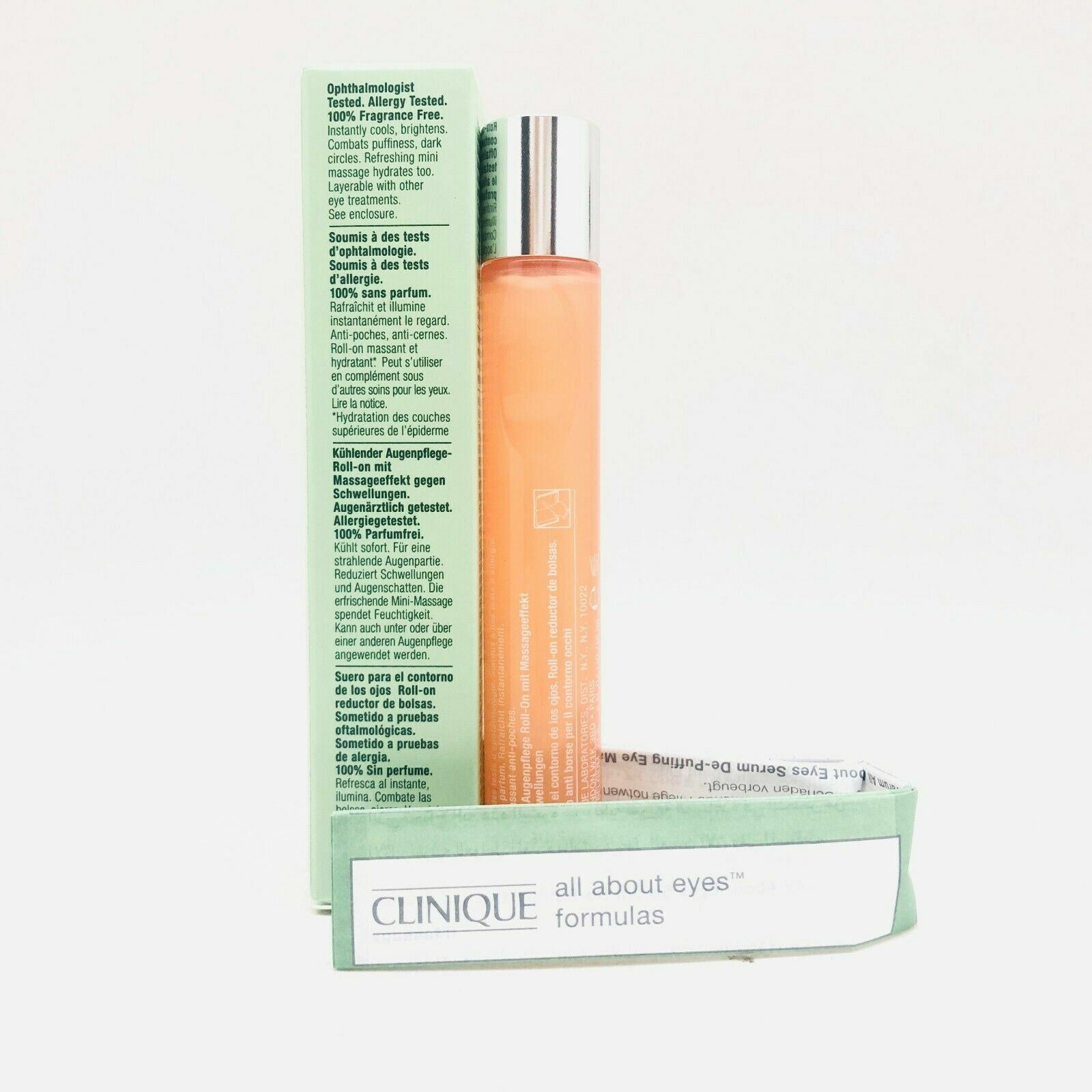 Clinique All About Eyes Serum De-puffing Eye Massage - 0.5 oz/15 ml - NIB