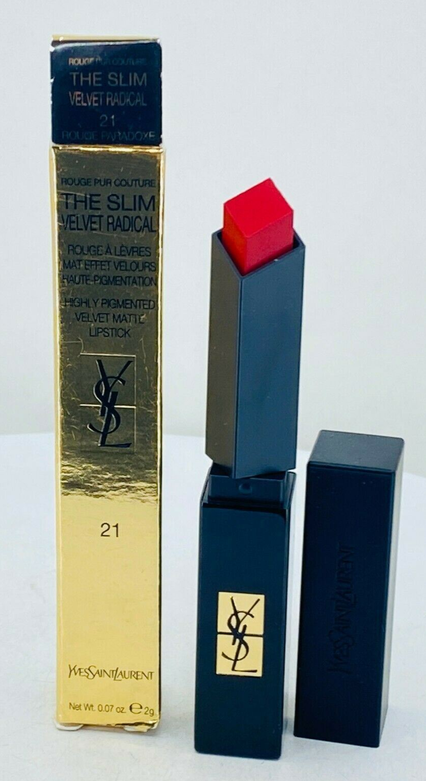 Yves Saint Laurent Rouge Pur Couture The Slim #21 Rouge Paradoxe - 2g/0.07oz-NIB