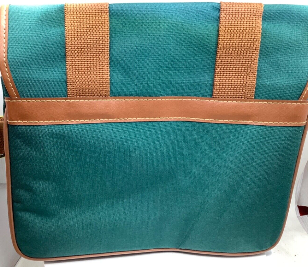 Vintage Ralph Lauren Polo Saddlebag Shoulder Crossbody Green Canvas Bag -CHECK