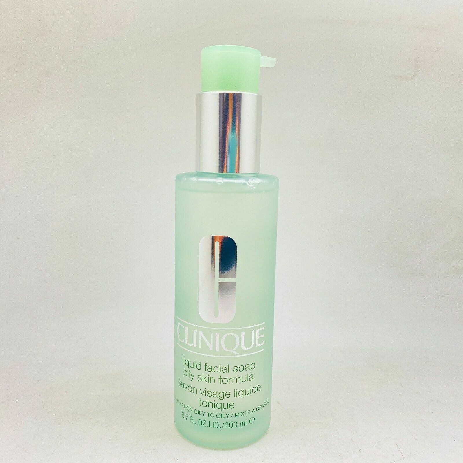 Clinique Liquid Facial Soap Oily Skin Formula - 6.7 Oz 200 mL w/ Pump BOXLESS