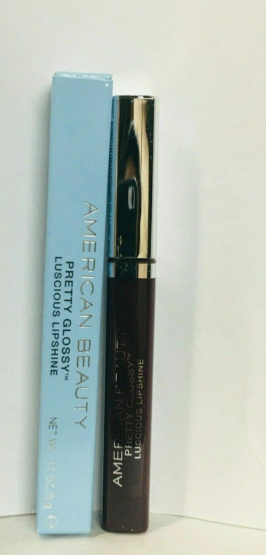 American Beauty Pretty Glossy Luscious Lipshine 0.17fl oz #09 raspberry tea -NIB