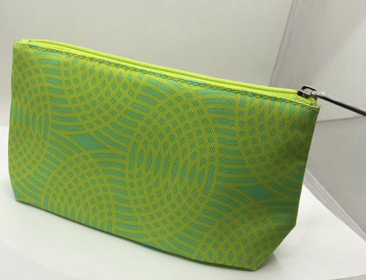 Clinique Medium Size Make Up Bag Yellow/Green Zipper  - Travel