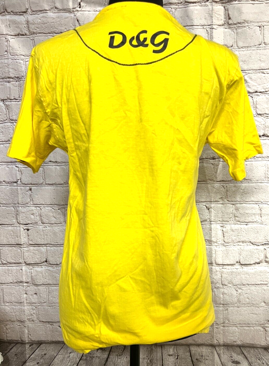 D&G Dolce & Gabbana Yellow T shirt size:M - NEW