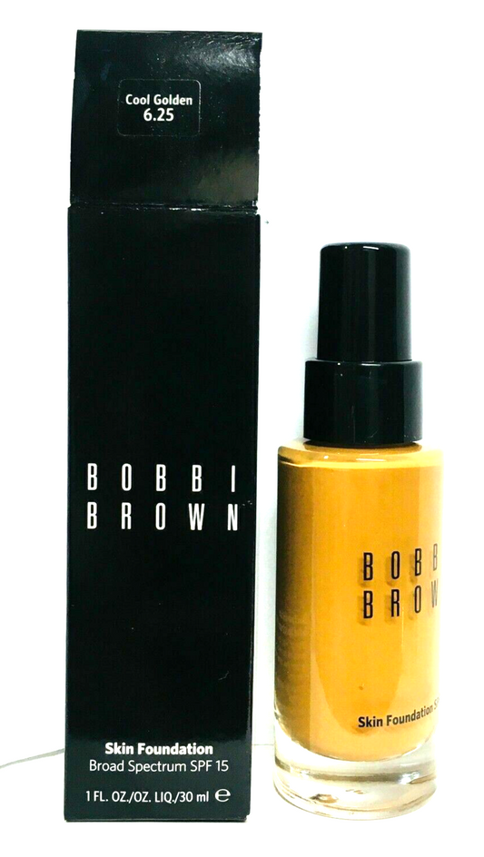 BOBBI BROWN  SKIN FOUNDATION SPF15 #COOL GOLDEN 6.25 - 1fl oz/30ml - NIB