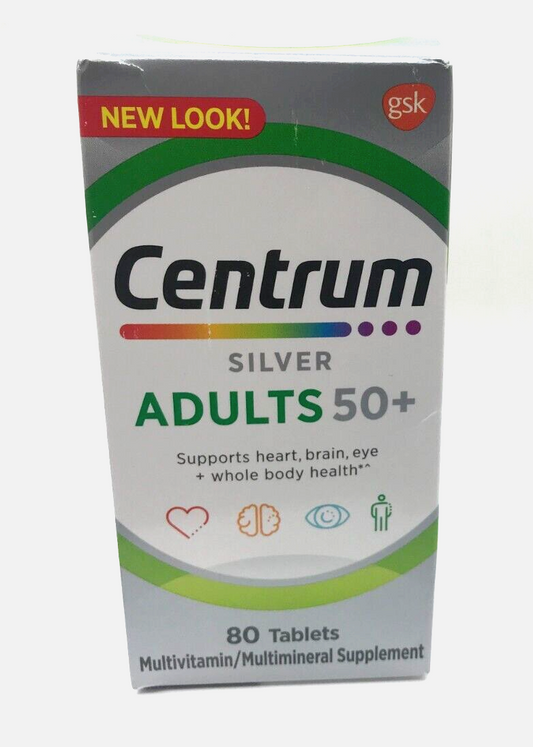 Centrum Silver Adults 50+ Multivitamin / Multimineral 80 Tabs (NIB)