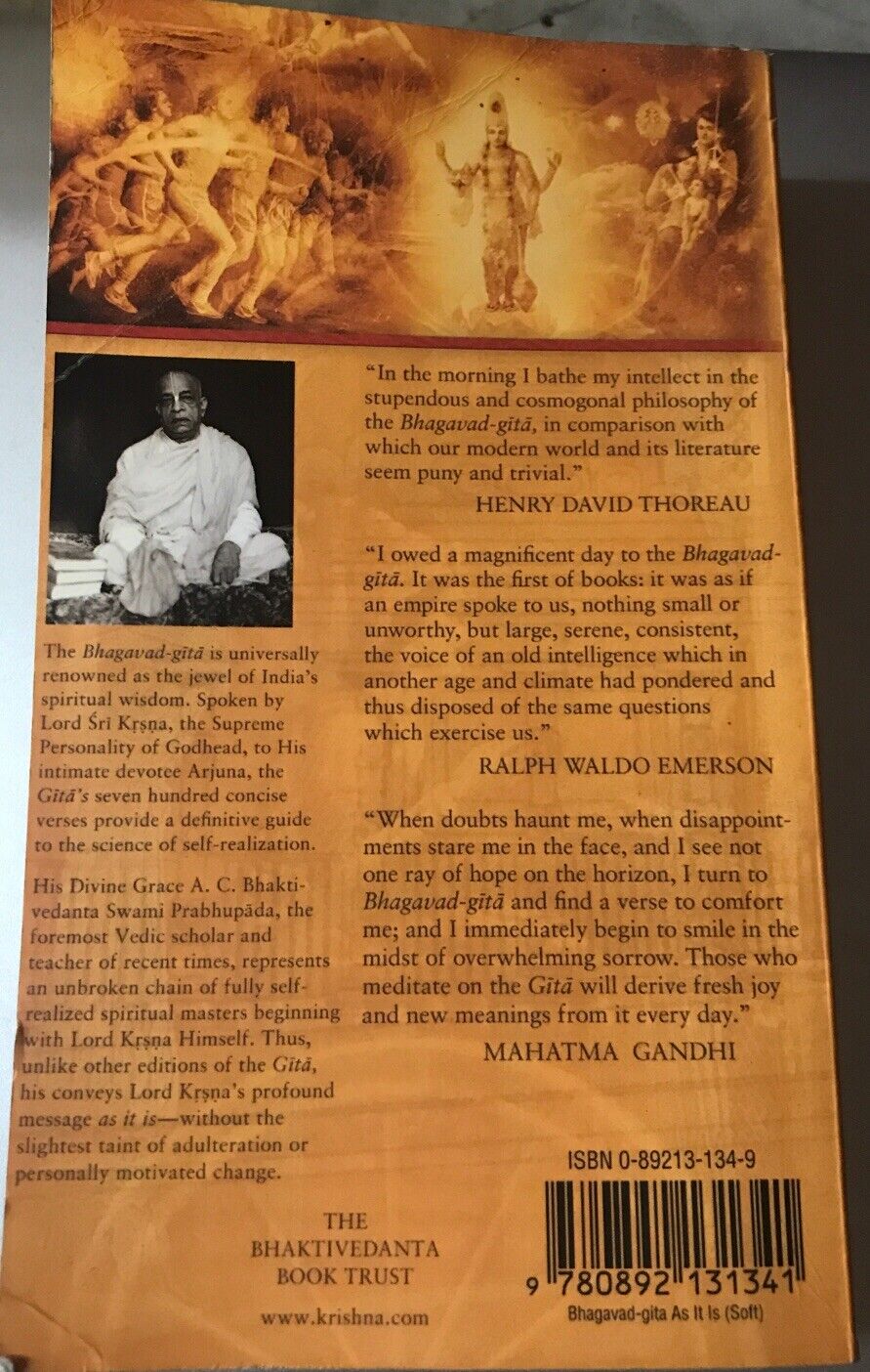 Bhagvad Gita As It Is~ A.C. Bhaktivedanta swami prabhupada ( paperback)