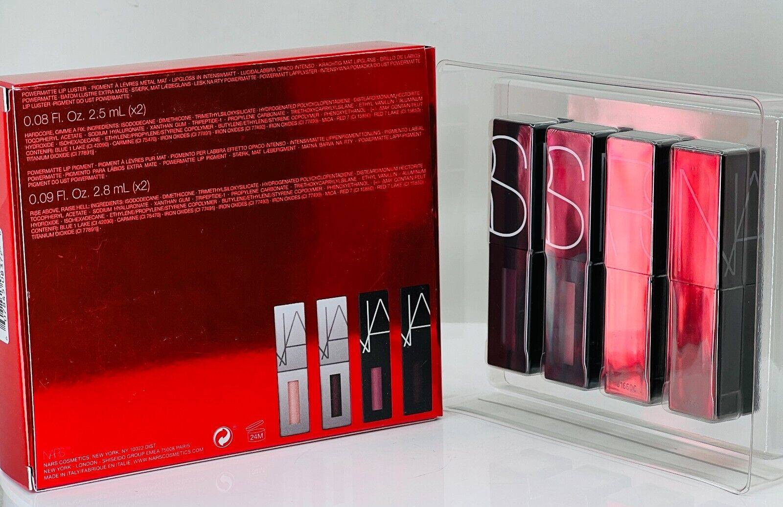 NARS Lip Clash  SET~ Powermatte Lip Luster (x2) / Lip Pigment (x2) - NIB