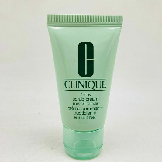 CLINIQUE 7 Day Scrub Cream Rinse-Off Formula - 1oz/30ml - Travel Size - BOXLESS