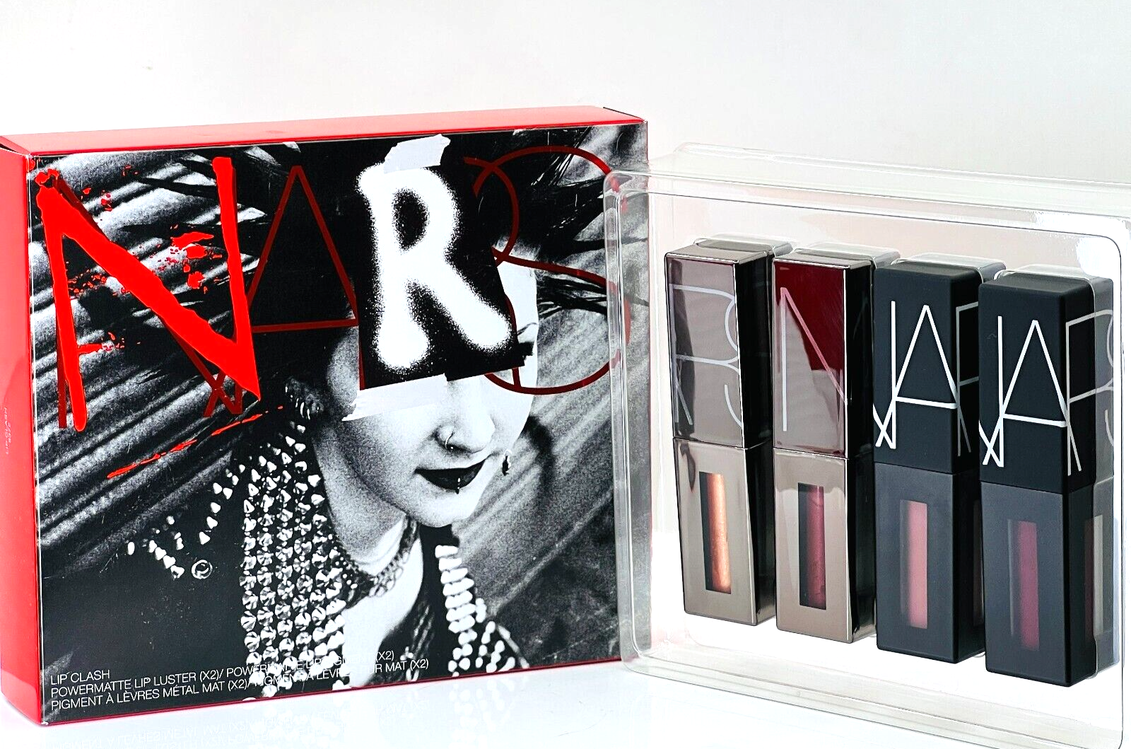 NARS Lip Clash  SET~ Powermatte Lip Luster (x2) / Lip Pigment (x2) - NIB