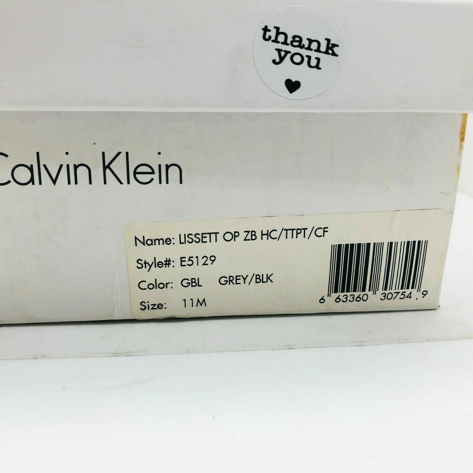 Calvin Klein Lisesett OP ZB Heels Shoe For Her ~ Style E5129 ~ Grey & Black ~NIB