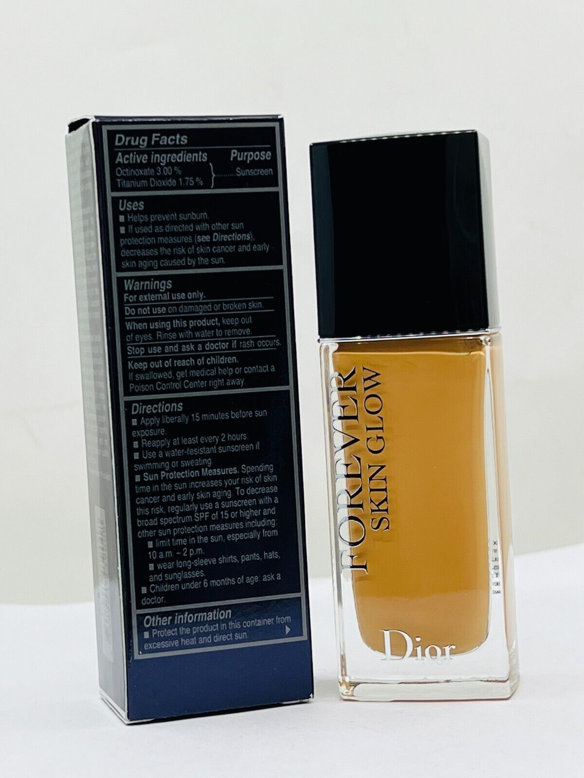 CHRISTIAN DIOR ~ FOREVER SKIN GLOW 24 H WEAR RADIANT FOUNDATION ~ 3W ~ 1 ozNIB