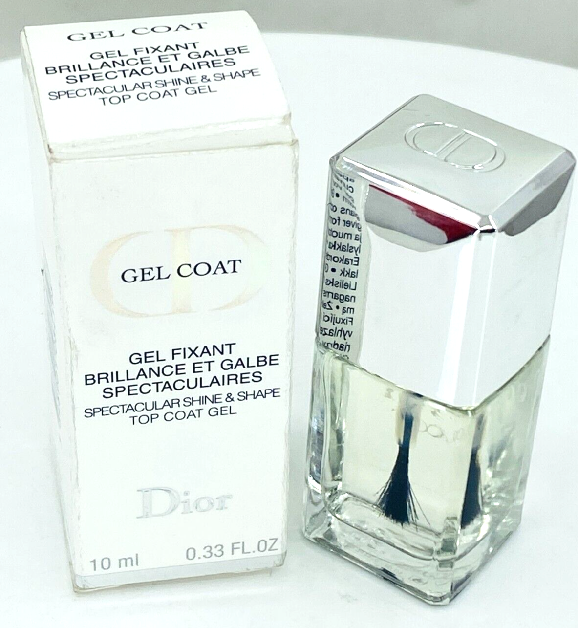 DIOR GEL COAT SPECTACULAR SHINE & SHAPE TOP COAT GEL- 10ML - NIB