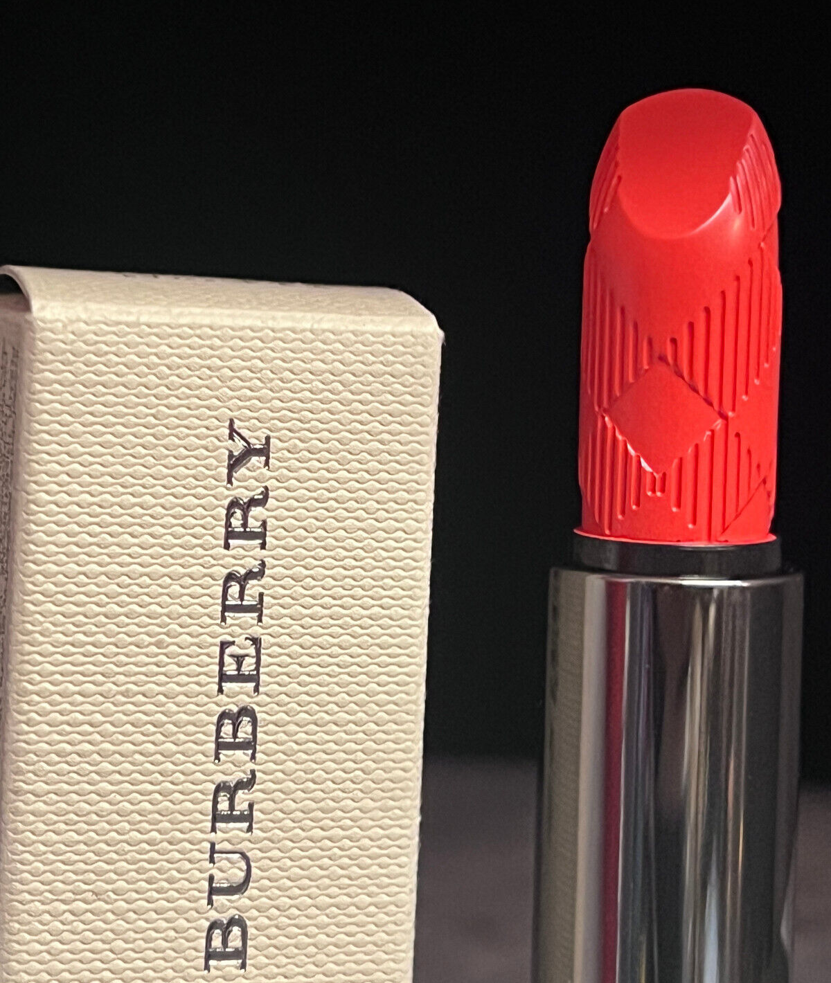 Burberry Lip Velvet Long Lasting Matte Lip Colour #Coral Orange 411-0.12oz (NIB)