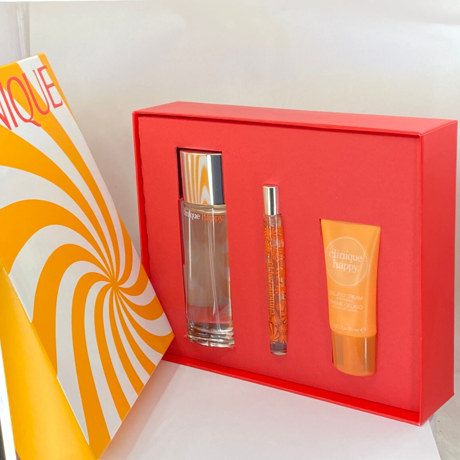 Clinique Happy 3 PC Gift Set - Perfume 50ML, Hand cream 30ML, Spray 10ml - NIB