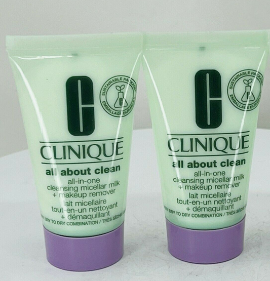 Clinique all about clean all in one cleansing micellar milk+makeup remover 1oz