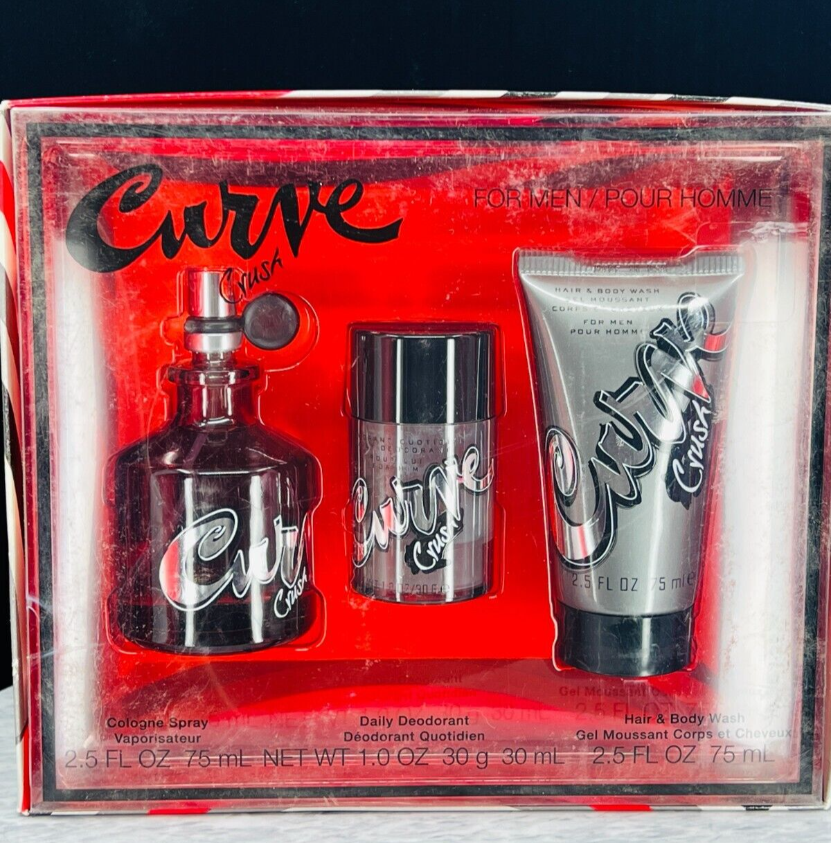 Curve Crush For Men/Pour Homme 3 piece set- (NEW)-VINTAGE *Check Description