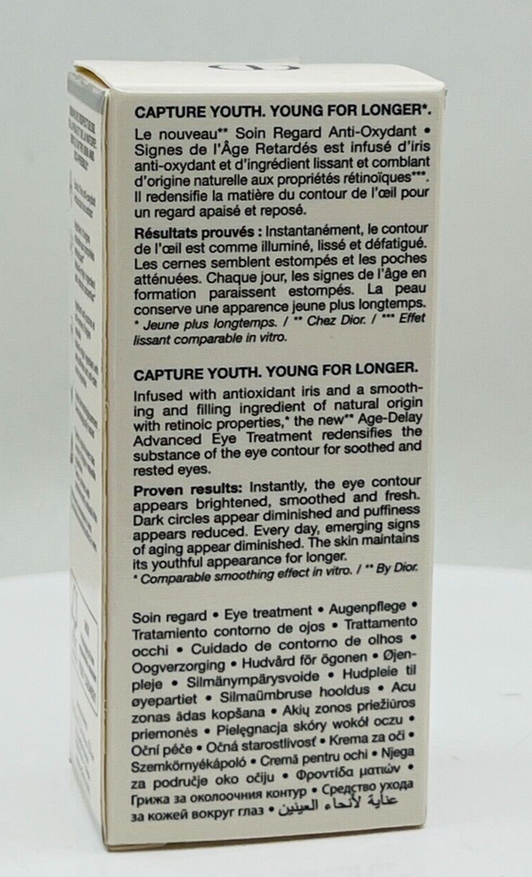 Christian Dior Capture Youth Age-Delay Advanced Eye Treatment - 15ml/0.5oz - NIB