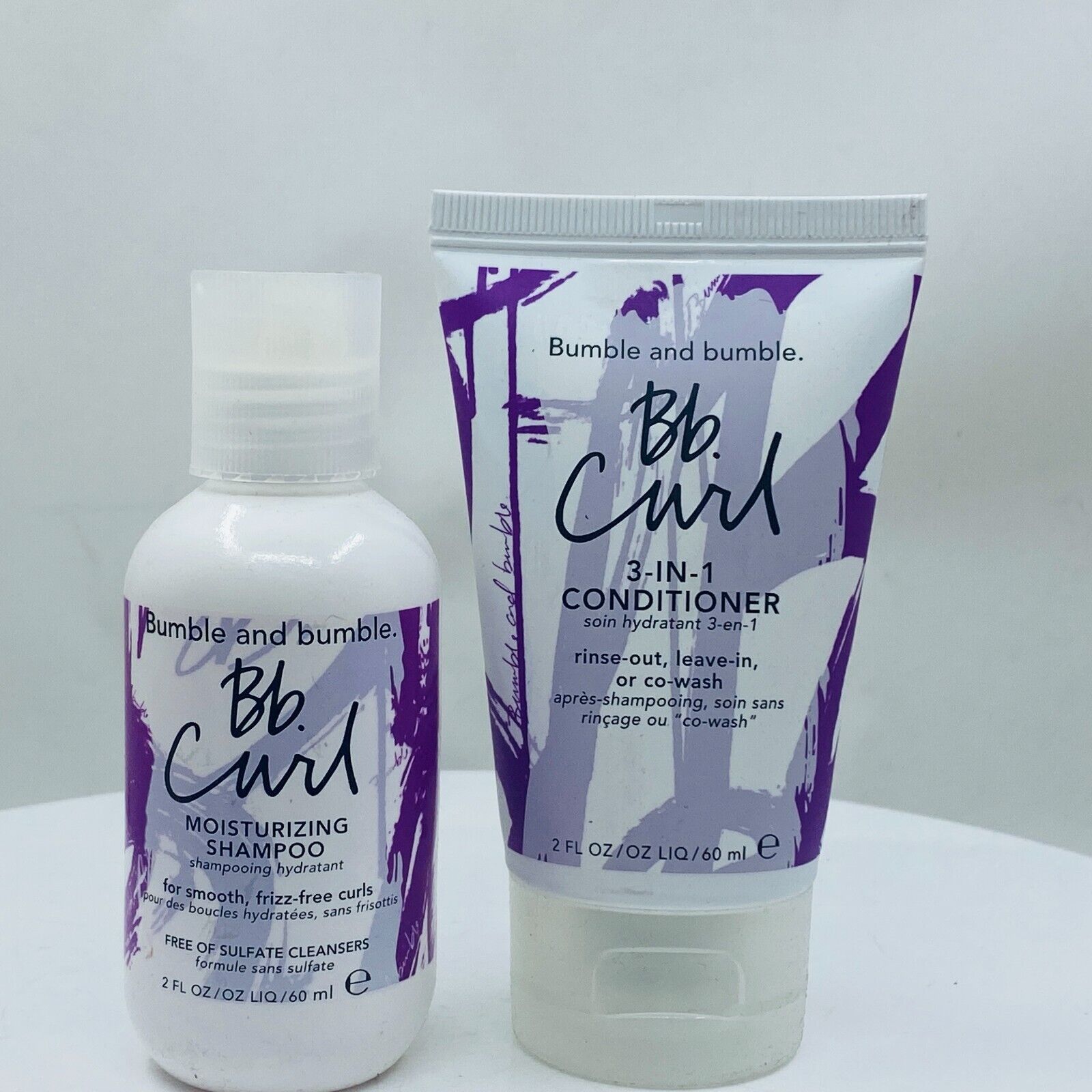 Bumble and Bumble Bb.Curl Moisturizing Shampoo and 3-in-1 Conditioner - 2oz Each