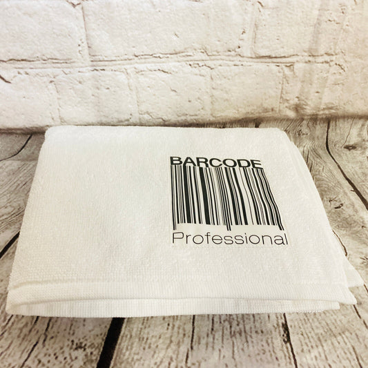 Barcode Professional WHITE Towel- 25"X16" - NEW