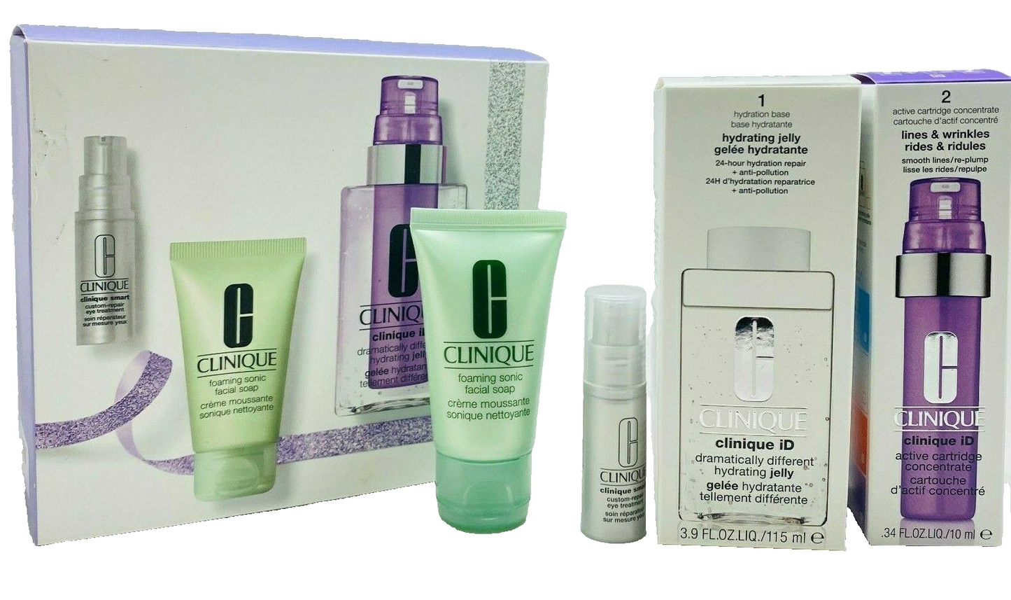 CLINIQUE SUPER SMOOTH SKIN, YOUR WAY 4 PIECES SET - NIB