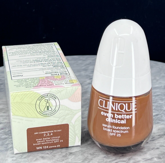 Clinique Even Better Clinical Serum Foundation SPF 25 #WN 124 Sienna(D) -1oz