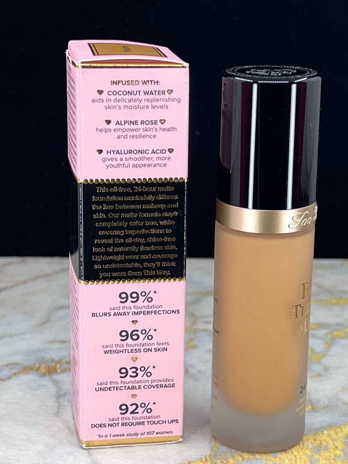 Too Faced Born this way matte oil free foundation #Praline -1oz (NIB)