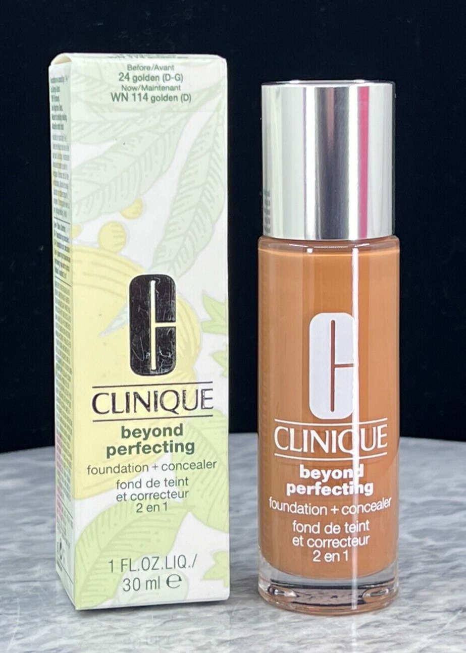 Clinique Beyond Perfecting Foundation+Concealer #WN 114 Golden(D) - 1oz (NIB)