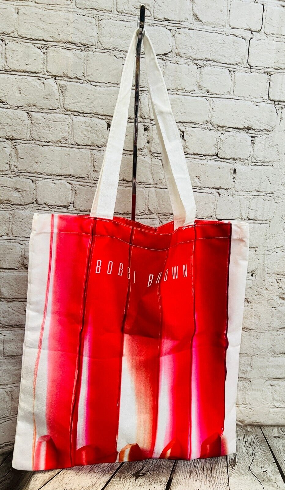 Bobbi Brown Lipstick Design Totes Bag in Red-White, NWOT