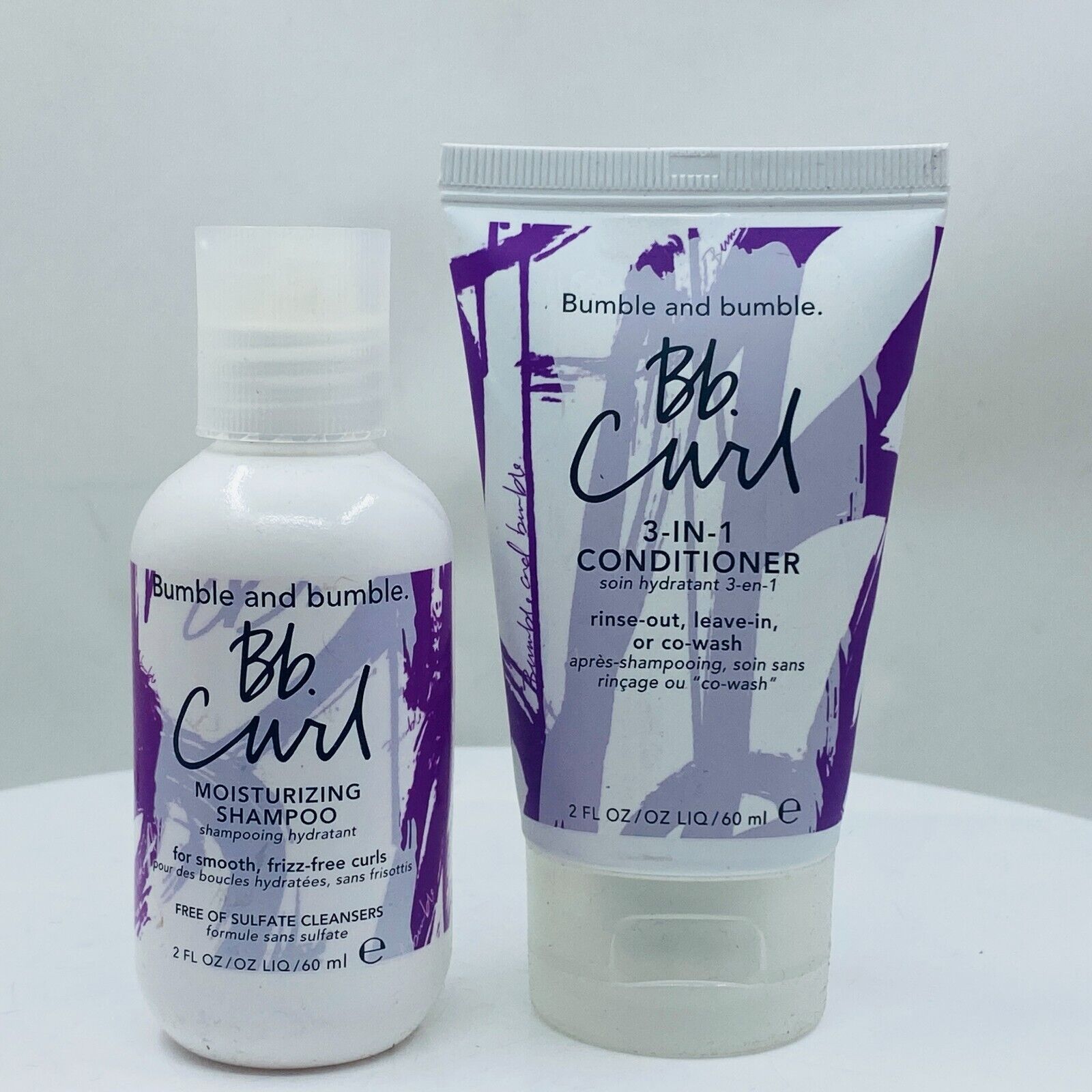 Bumble and Bumble Bb.Curl Moisturizing Shampoo and 3-in-1 Conditioner - 2oz Each