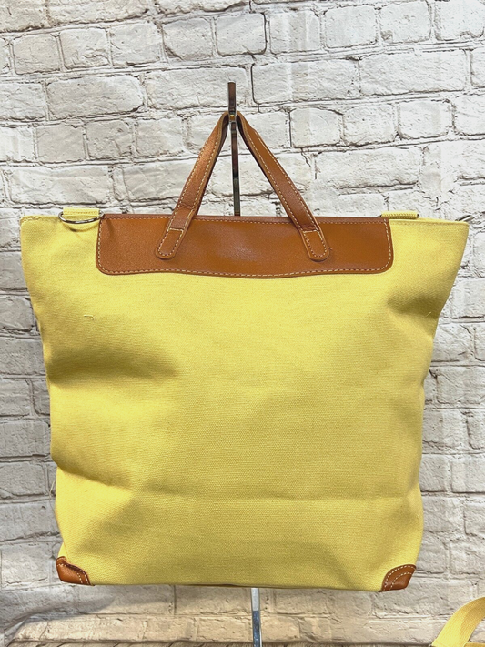 Canvas Tote /Zip Top Closure by Tanger Outlet ~ Muted  Yellow - New