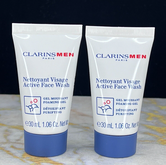 Clarins Men Active Face Wash -1.06 oz (Lot of 2)