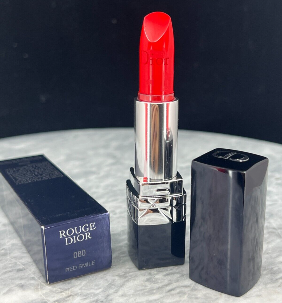 Dior Rouge Couture Colour Lipstick #080 Red Smile -0.12oz (NIB)