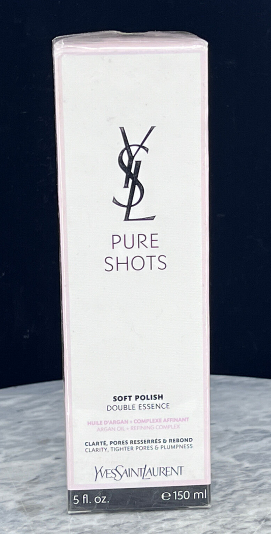 YSL Pure Shots SOFT POLISH DOUBLE ESSENCE Argan Oil Refining Essence-5oz (NIB)