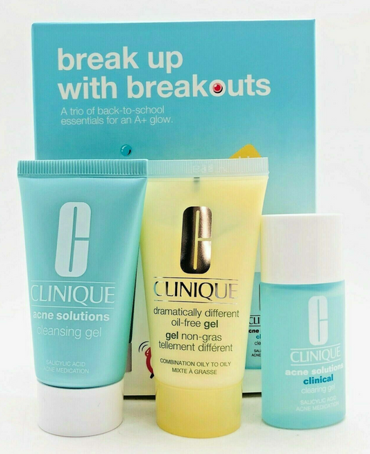 Clinique Break Up with Breakouts ~ A Trio Set ~ New in Box