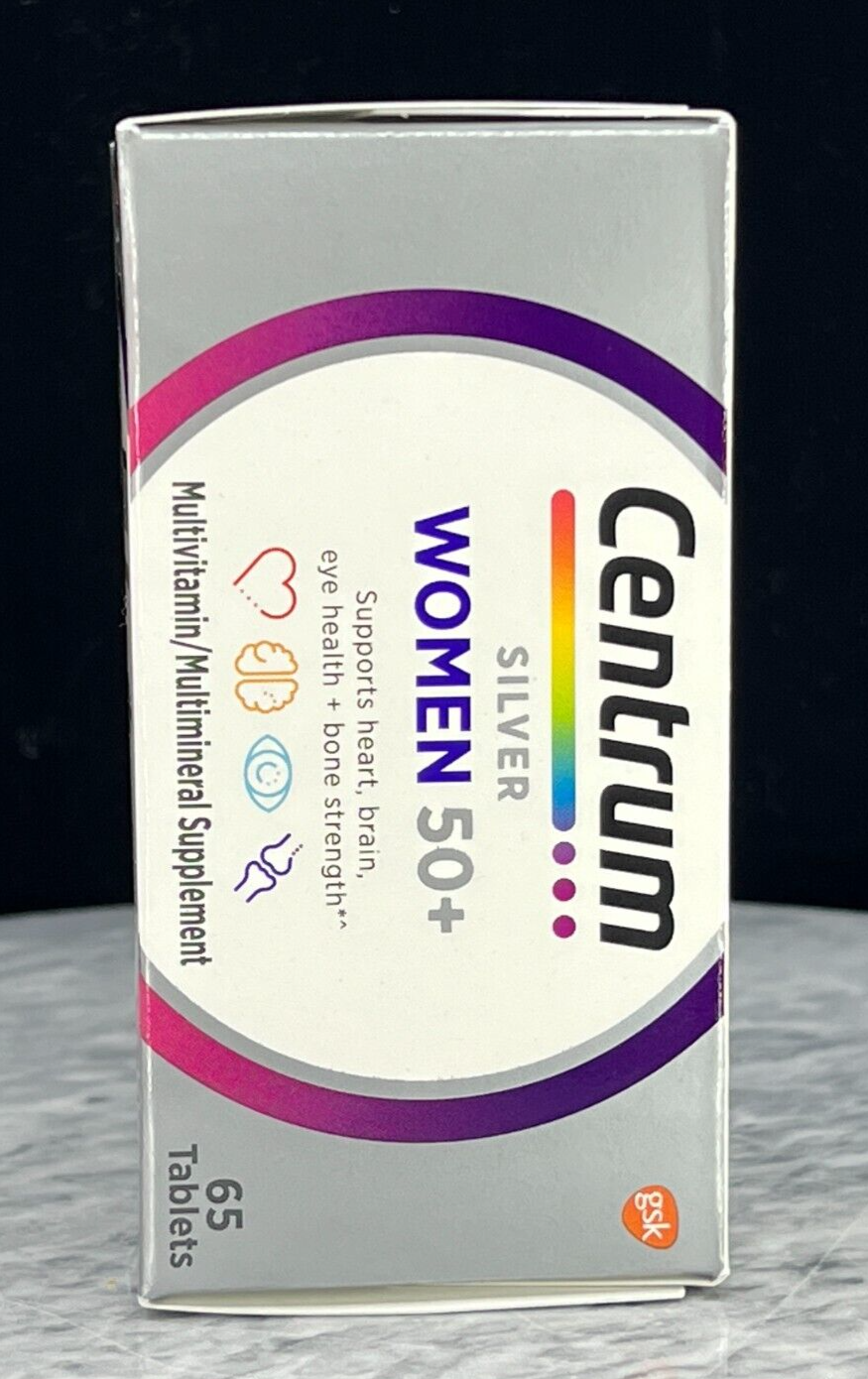 Centrum Silver Women's Multivitamin for Women 50 Plus, 65 Count -(NIB)