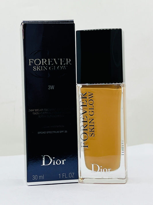 CHRISTIAN DIOR ~ FOREVER SKIN GLOW 24 H WEAR RADIANT FOUNDATION ~ 3W ~ 1 ozNIB