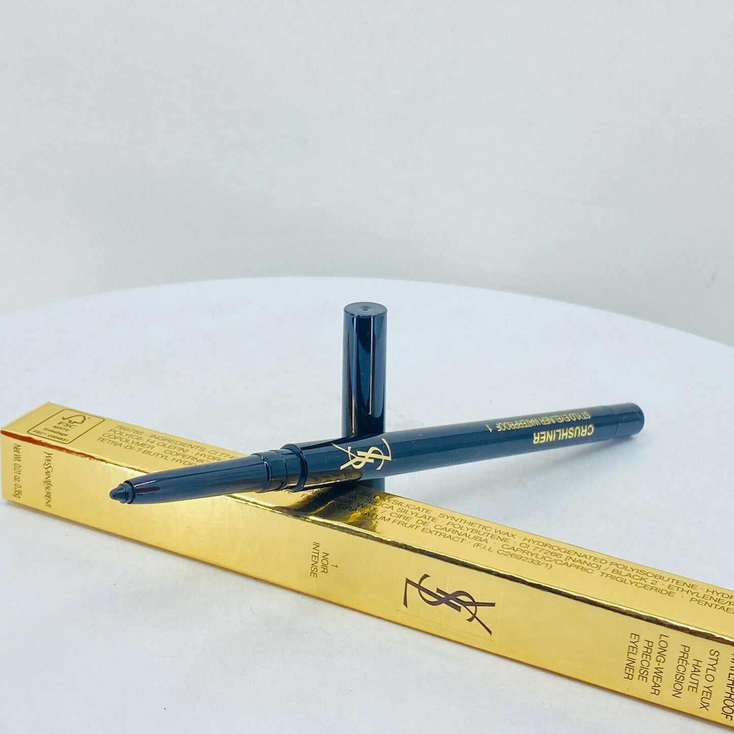 Yves Saint Laurent Crushliner Waterproof Eyeliner - 0.01oz #1 NOIR INTENSE - NIB