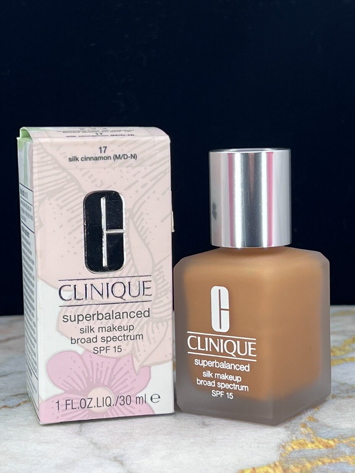 Clinique Superbalanced Silk Makeup SPF 15 #Silk Cinnamon (M/D-N)-1 oz (NIB)