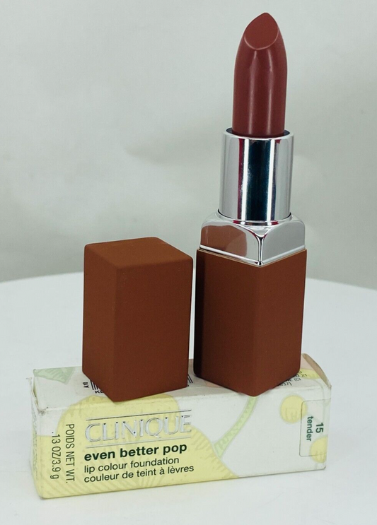 Clinique Even Better Pop Lip Colour Foundation 0.13oz/3.9g #15 TENDER- NIB