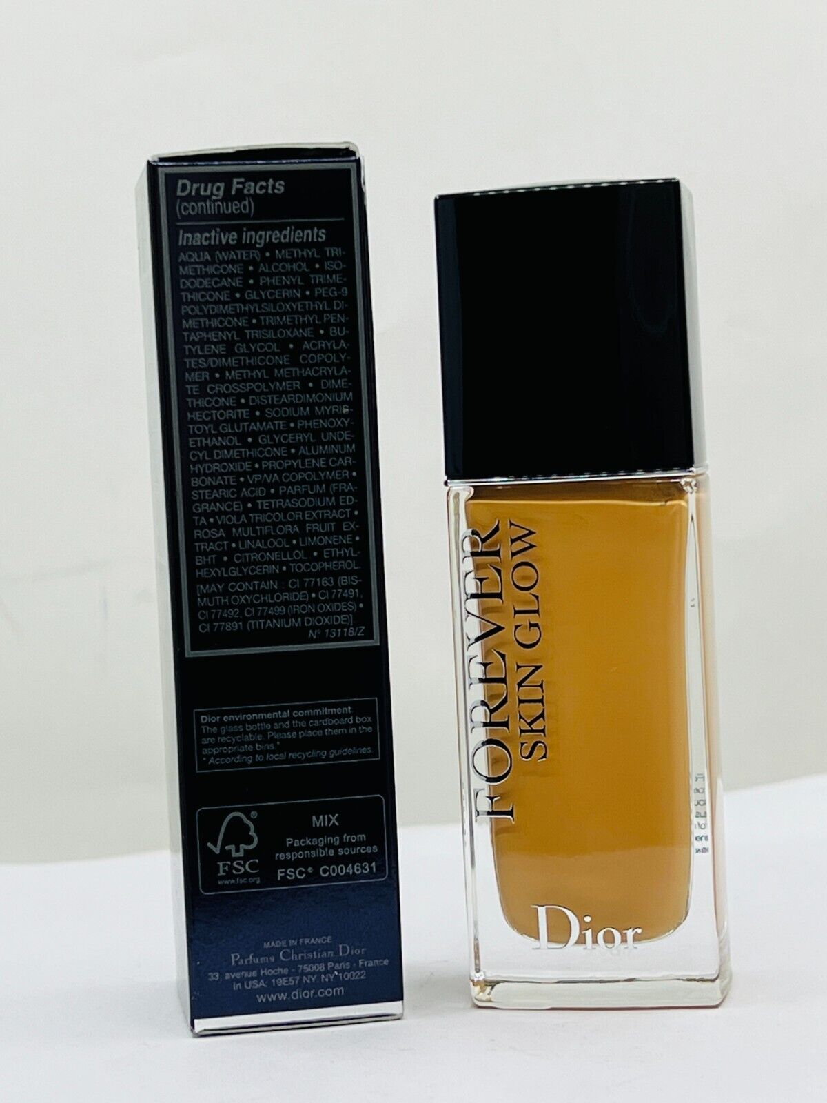 CHRISTIAN DIOR ~ FOREVER SKIN GLOW 24 H WEAR RADIANT FOUNDATION ~ 3W ~ 1 ozNIB