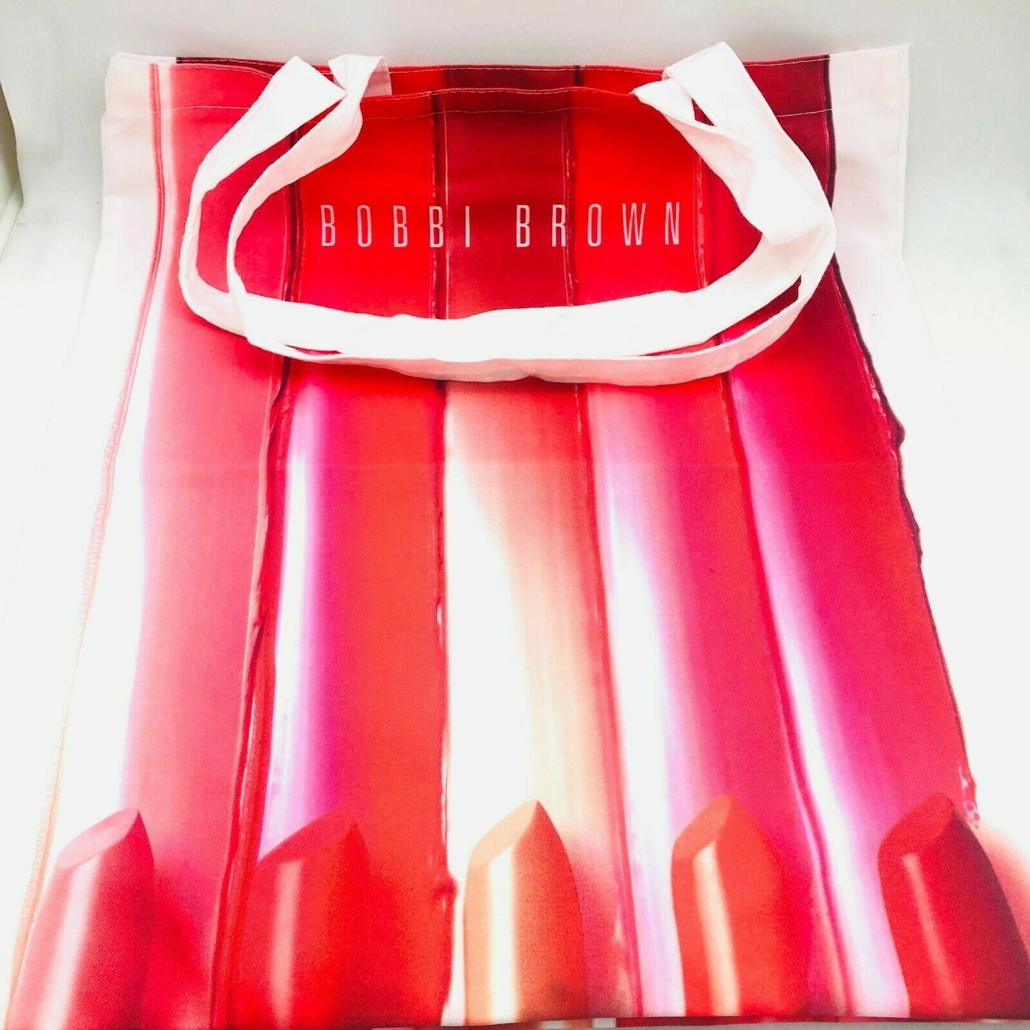 Bobbi Brown Lipstick Design Totes Bag in Red-White, NWOT