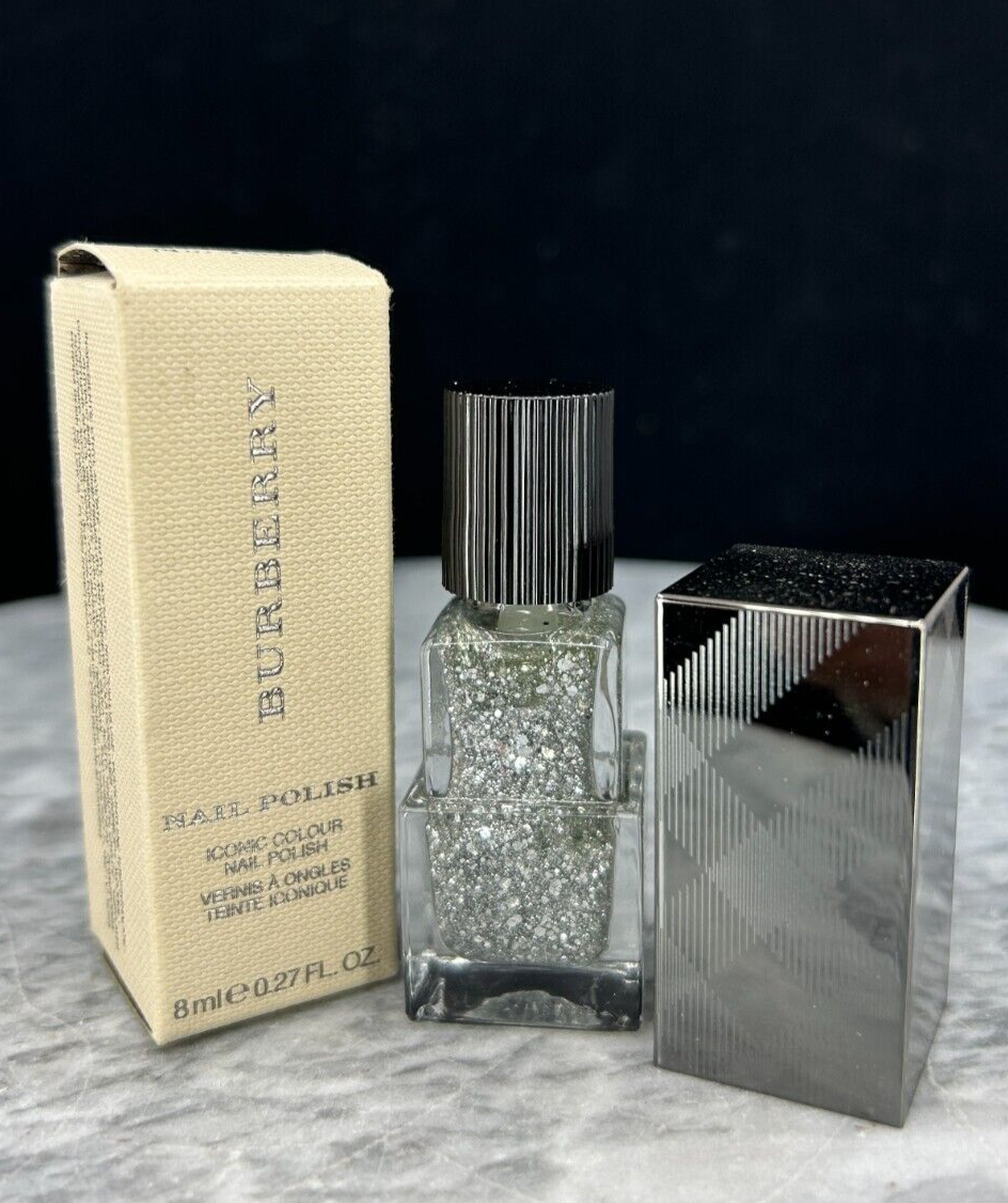 Burberry Iconic Colour Nail Polish - 8mL/0.27fl oz #SILVER GLITTER No. 453 - NIB