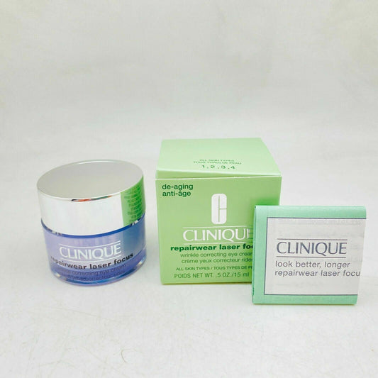 CLINIQUE Repairwear Laser Focus Wrinkle Correcting Eye Cream - 0.5oz - NIB