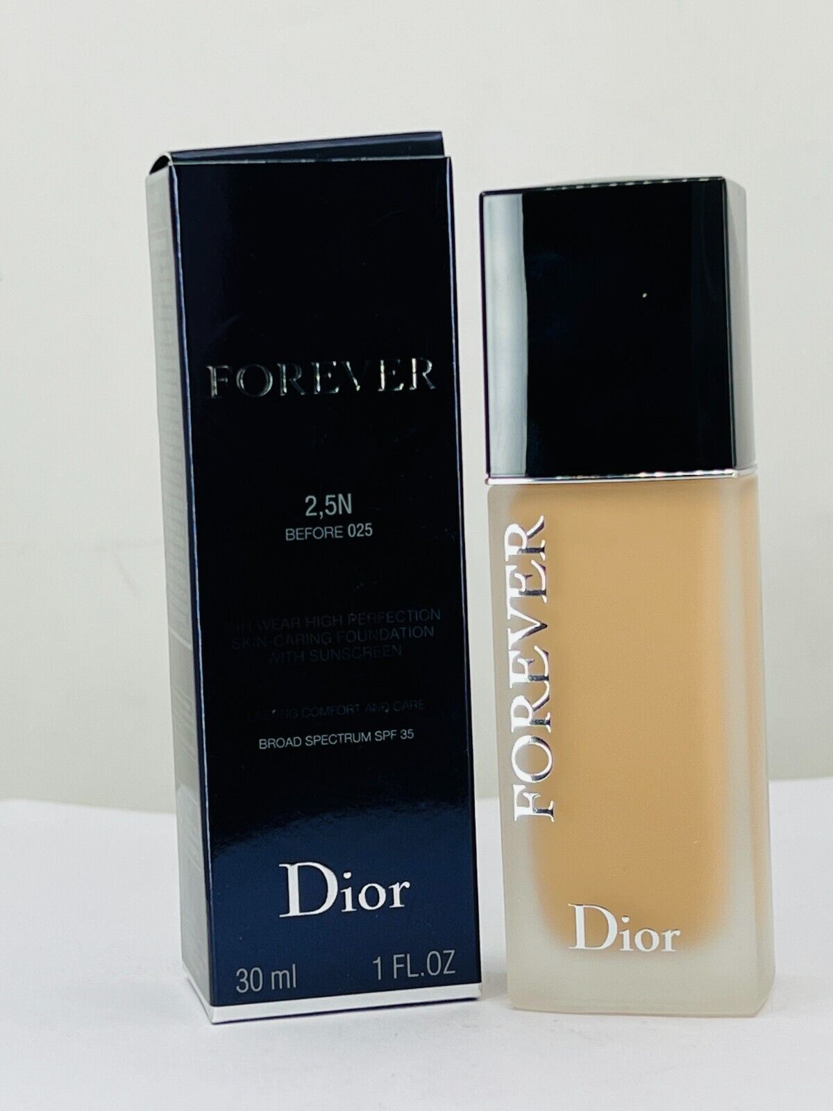 Dior Forever Foundation - 2,5N Neutral - 1 fl oz / 30 ml SPF 35 (NIB)