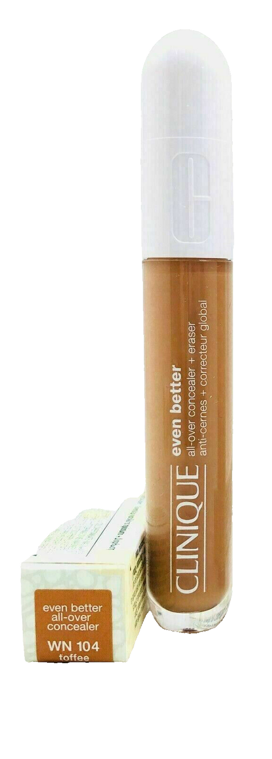 Clinique Even Better all-over Concealer+Eraser - 0.2oz #WN 104 TOFFEE - NIB