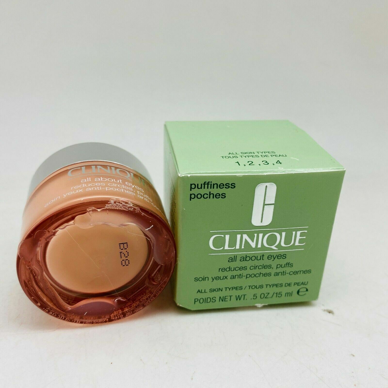 Clinique All About Eyes Reduces Circle & Puffiness Poches ~ 0.5 oz, NIB **CHECK