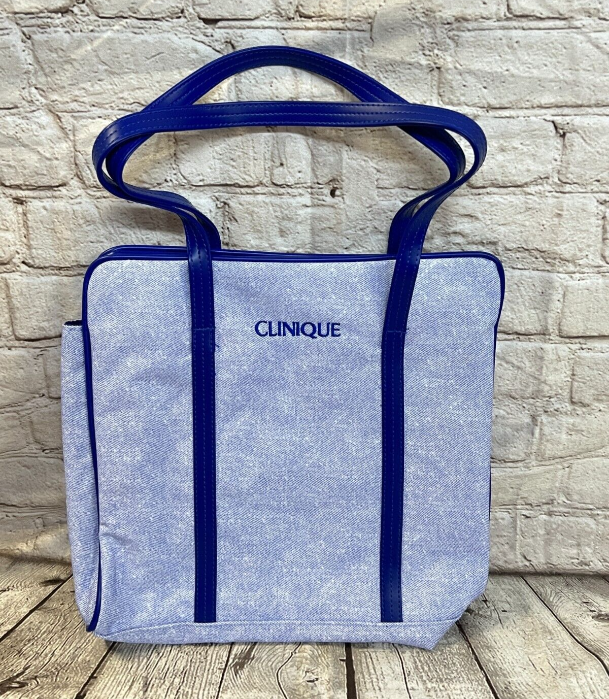 Clinique Logo Womens Dark Blue Medium Size Open Tote Bag- (New)