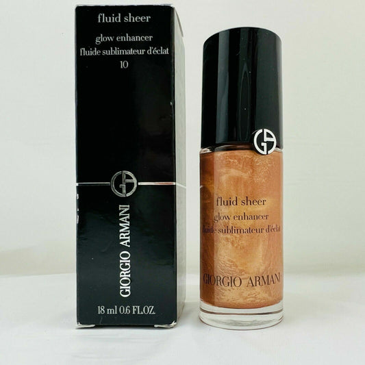 Armani Beauty Fluid Sheer Glow Enhancer Highlighter #10 - 0.6fl.oz - NIB