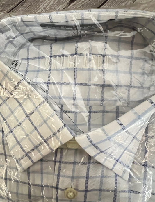 Bianco Nero Blue & White striped Shirt- (New)