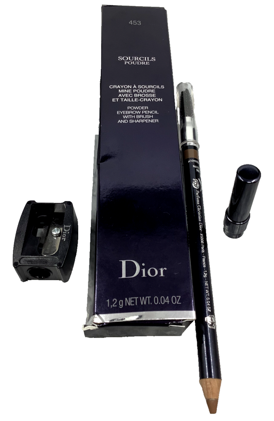 DIOR SOURCILS POUDRE EYEBROW PENCIL 453 CHATAIN SOFT BROWN 0.04 OZ